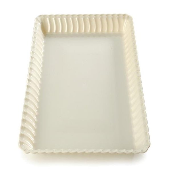 Fineline Settings Fineline Settings 294-WH Flairware 9 in. x 13 in. White Serving Tray - Bulk 294-WH